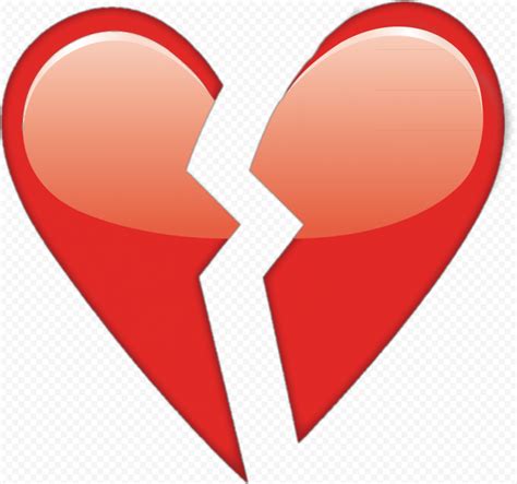 Download Hd Broken Red Heart Emoji Png Citypng