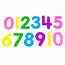 Rainbow Numbers  Set Of 14 CD72421 Primary ICT