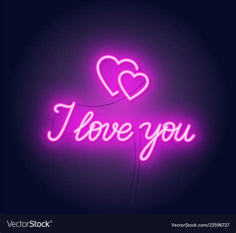 Heart With Lettering Love Of Neon Lights Free Vector Download 2020