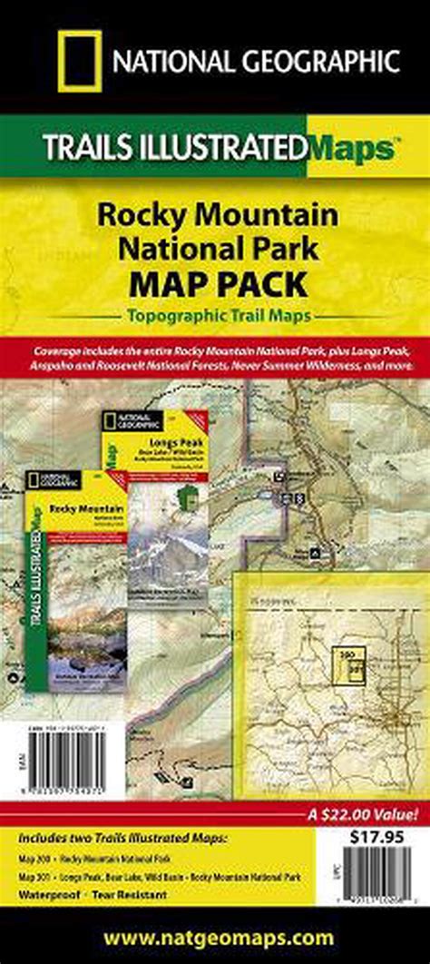 Rocky Mountain National Park Map Pack Topographic Trail Maps By 560