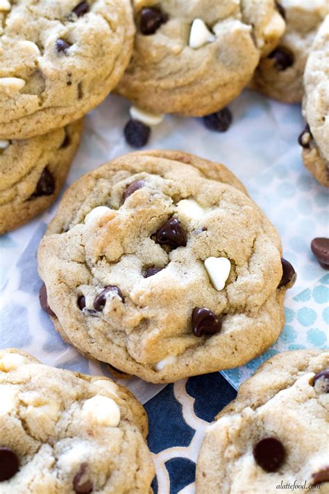 {Thick and Chewy} Triple Chocolate Chip Cookies - A Latte Food
