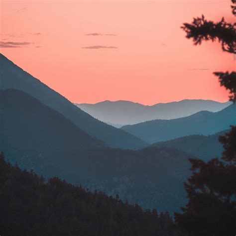 Desktop Wallpaper Mountains Horizon Forest Sunset Dusk Hd Image