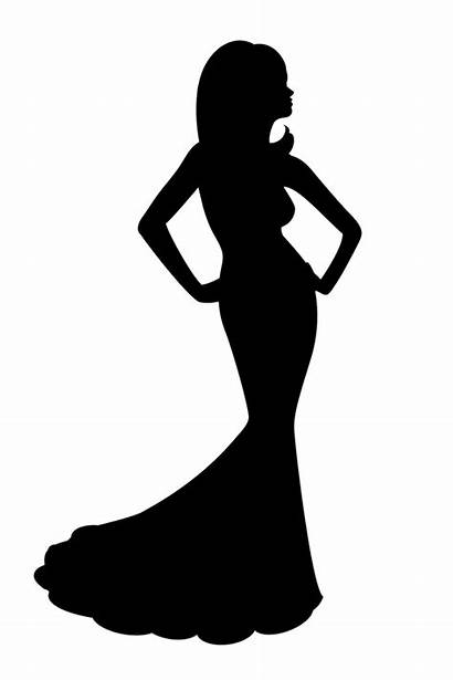 Pageant Clipart Silhouette Diva Crown Gown Clip