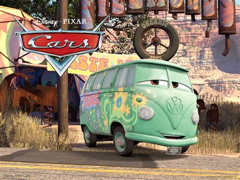 Fillmore The Vw Bus From Pixars Cars Movie Desktop Wallpaper