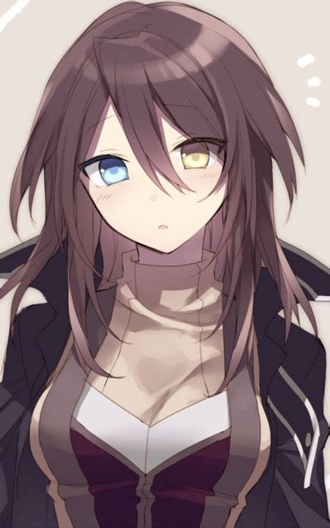 anime girl with heterochromia eyes