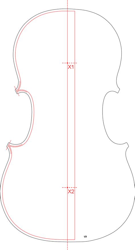 Printable Cardboard Violin Template