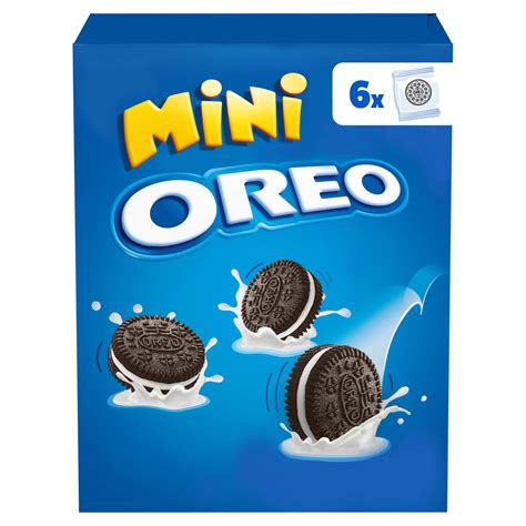 Oreo Mini Vanilla Sandwich Biscuits 6 Snack Packs 114g Chocolate