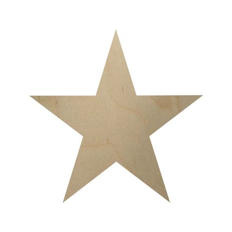 Wooden Star Cutout Wood Star Craft Shape