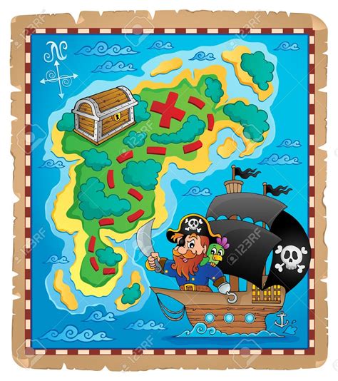 Mapa Del Tesoro Y Pirata Más Pirate Maps Pirate Theme Pirate