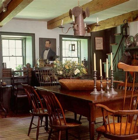 Hearing the term farmhouse would make us think of a home located on a rural area surrounded by trees and pastures. Nice colonial dining room (With images) | Colonial dining ...