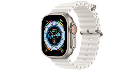 Apple Watch Ultra Gps Cellular 49mm Titanium Case With White Ocean