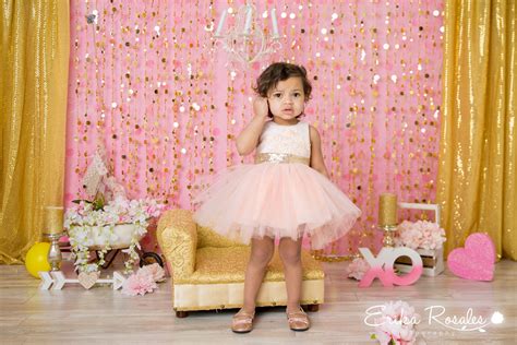 Baby Girl 2 Year Old Photo Session Gold And Pink Photo Session Erika