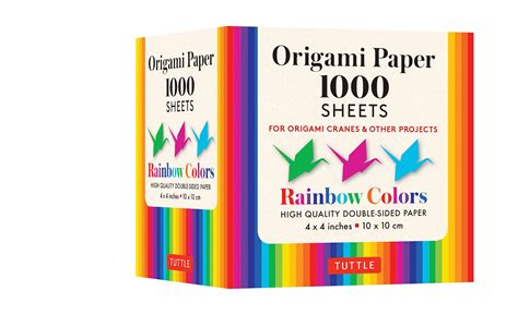 Buy Origami Paper Rainbow Colors 1000 Sheets 4 10 Cm Tuttle