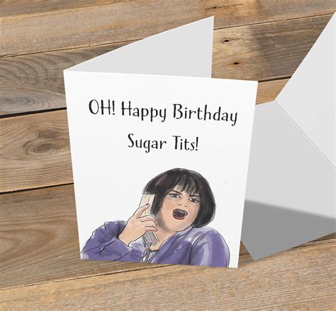 Funny Birthday Card Happy Birthday Sugar Tits Gavin And Etsy