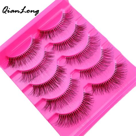 5 Pairs Natural Sparse Cross Eye Lashes Extension Hot Sale Beauty