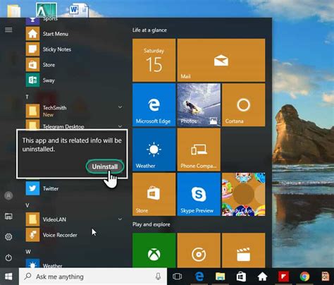 Attend this bluestacks download page to urge the emulator that compatible together with your os. How to uninstall Windows 10 Program or App on desktop ...
