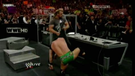 Triple H Pedigrees Ted Dibiase On The Announce Table Youtube