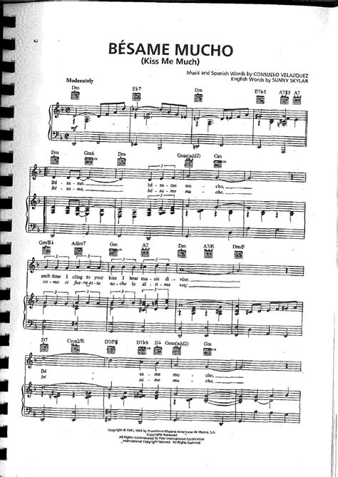 Besame Mucho | Partituras, Música de piano, Guitarra música