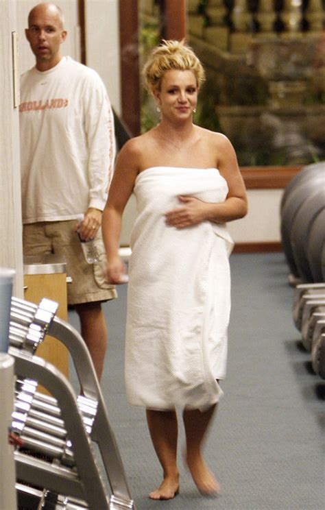 Britney Spears Cheeky Towel Streak