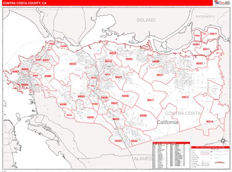 Contra Costa County Ca Wall Maps Mapsales