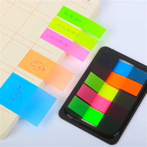 Fluorescence Colour Self Adhesive Memo Pad Sticky Notes Bookmark Point