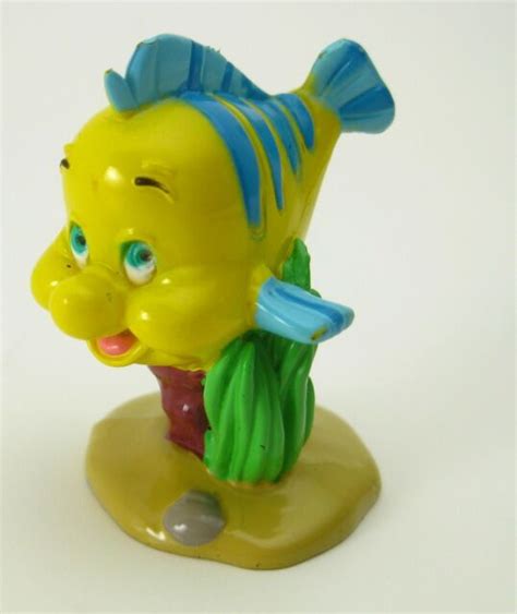 Flounder 2 Pvc Action Figure Disney Little Mermaid Yellow And Blue