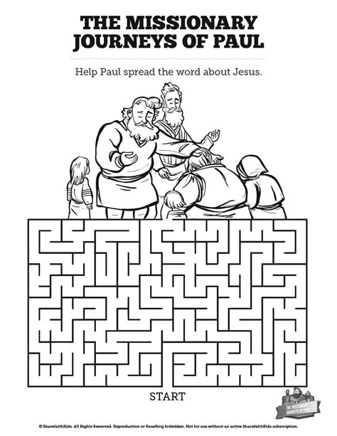 Pauls First Missionary Journey Worksheet