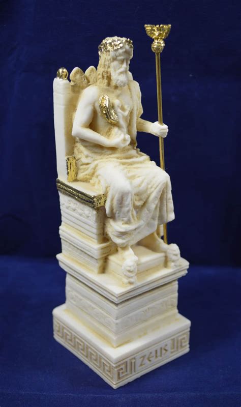 Zeus Sculpture Throne Statue Ancient Greek God King Of All Etsy