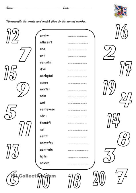 We Speak English Lh2 Exercise Numbers 1 To 20