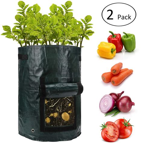 10 Gallon Potato Grow Bags With Flap And Handles Aeration Tomato