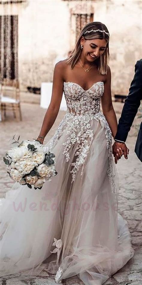 Long Gown For Wedding Grey Wedding Dress Sweetheart Wedding Dress