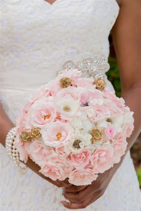 Pink Mint Gold Wedding Inspiration Gold Bouquet Wedding Bouquets Pink