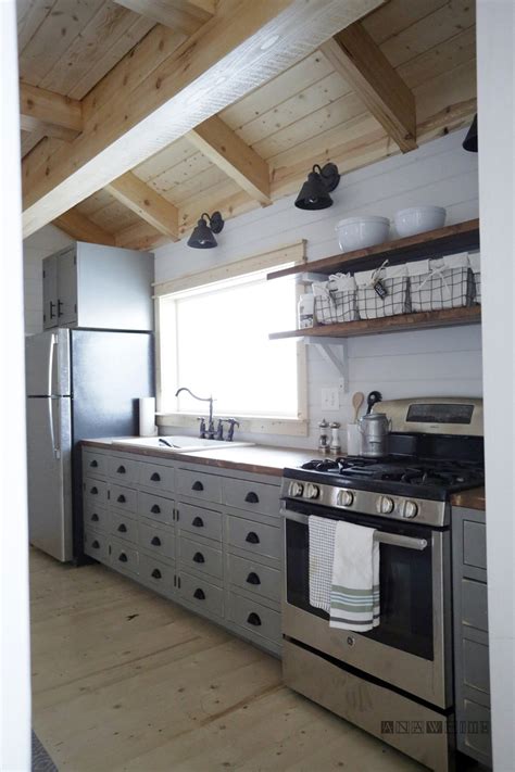 Gray color offers a sleek and. Ana White | DIY Apothecary Style Kitchen Cabinets - DIY ...