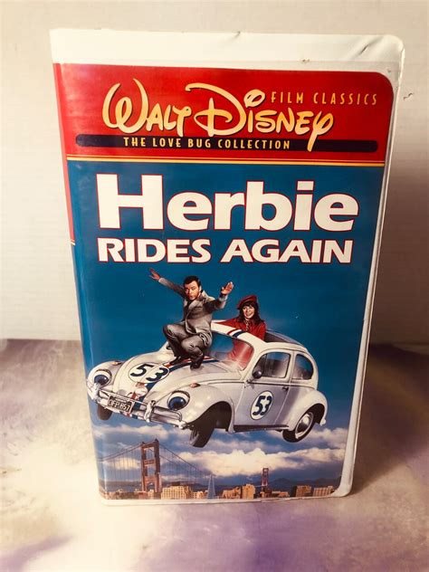 Vintage Herbie Rides Again Vhs Tape 1980s Walt Disney Etsy