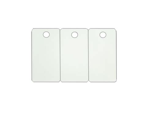 White Pre Punched Cr80 Key Tags 0030 3up Data Carte Concepts