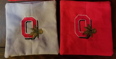 Ohio State Block O With Buckeye Leaf Etsy