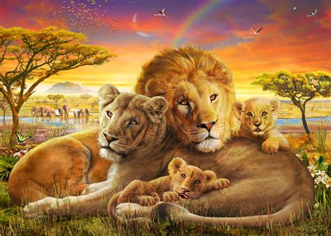 Loving Lions Remarkable Wall Mural Photowall