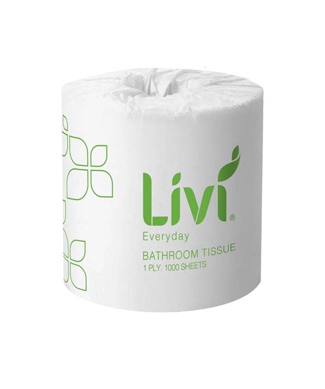 Livi Everyday Toilet Paper Roll 1 Ply 1000 Sheet Carton 48