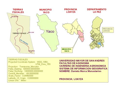 Mapa De Tierras Fiscales En La Provincia De Loayza Departamento De La