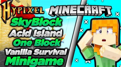 Minecraft Pe Skyblock Server 2021 Skyblock Acid Island One Block