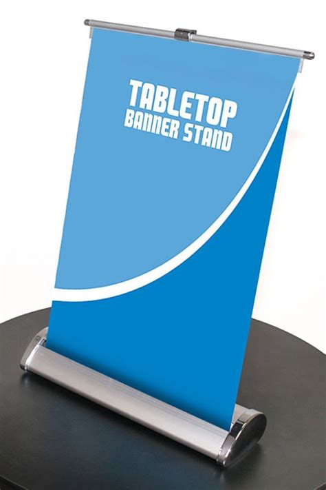 Tabletop signs can be used to introduce your business and services. Nimbus 8 Table Top Retractable Banner Stand ...