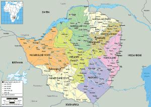 Where is zimbabwe on the map. Maps of Zimbabwe - Worldometer