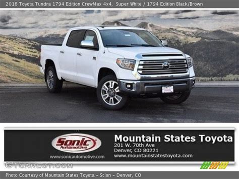 I put the laughter in slaughter, and the fun in funeral. Super White - 2018 Toyota Tundra 1794 Edition CrewMax 4x4 - 1794 Edition Black/Brown Interior ...