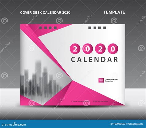 Cover Calendar 2020 Design Desk Calendar Template Vector Printing