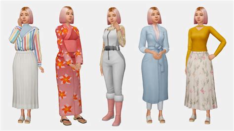 Teekalu Posts Tagged Ts4 Vanilla Lookbook In 2021 Sims 4 Clothing