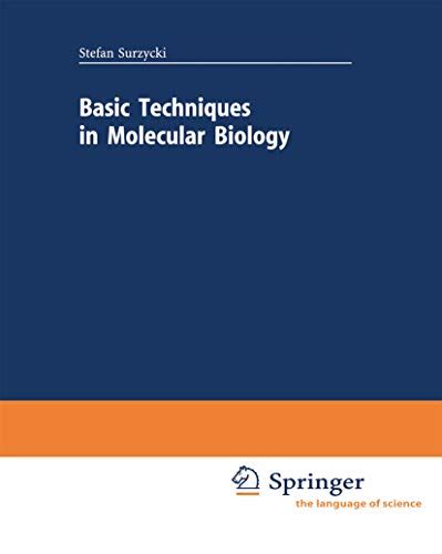 Pdf Basic Techniques In Molecular Biology Springer La