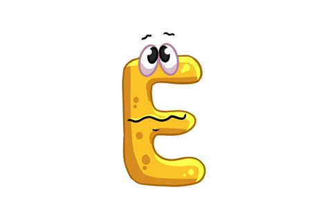 Funny Icon Alphabet Letter E Clipart Grafika Przez Hijaudaun · Creative