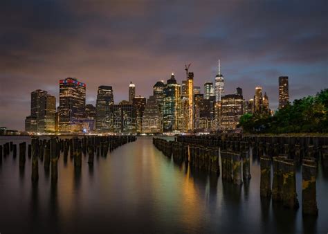 Manhattan Skyline As Seen From Brooklyn New York Stock Photo Image