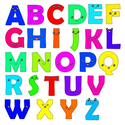 Cute Alphabet Cartoon Cute Alphabet Alphabet Drawing Alphabet