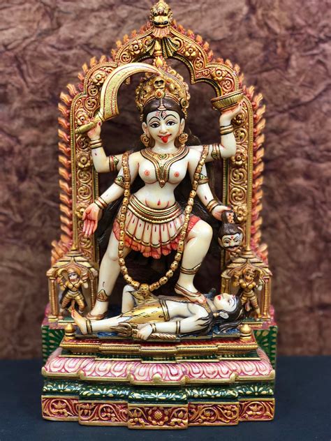 Kali Statue 26 Cm Kali Idol Kalika Statue Hindu Goddess Etsy Uk